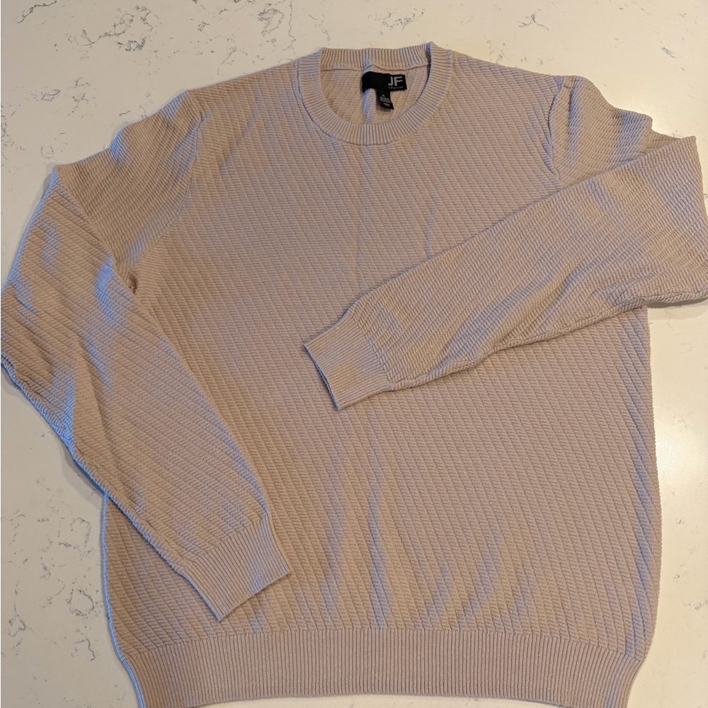 JF J.Ferrar Men’s Crewneck Sweater Size XL Cream Textured